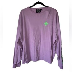 ASOS Life is Beautiful Purple Long Sleeve T Shirt Men’s Size Large